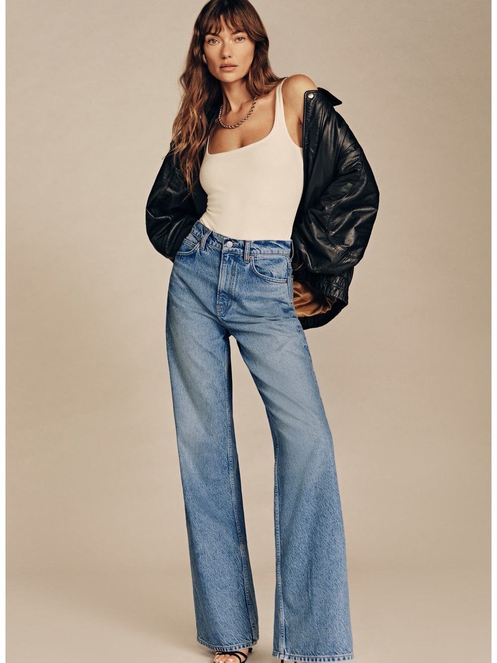 Reformation Cary High-Rise Slouchy Wide Leg Jeans - Colorado wash - Picture 4 of 5